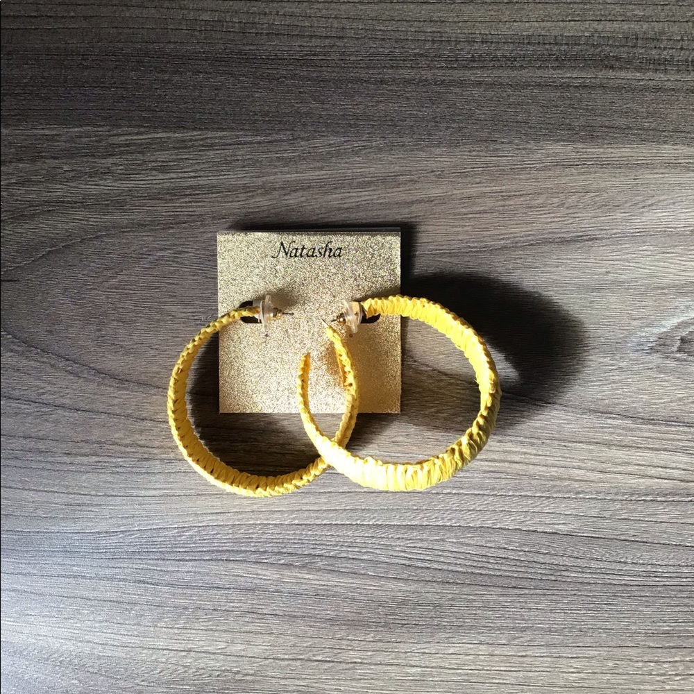 Yellow Natasha Hoop Earrings
